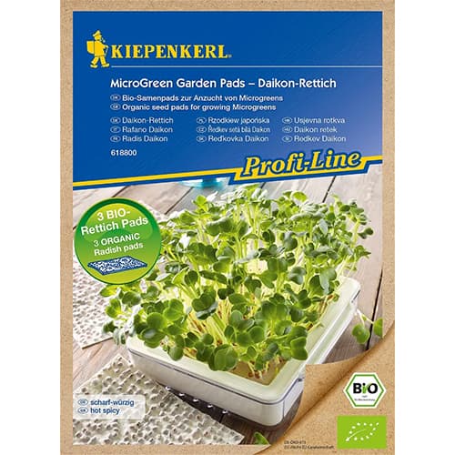 Репички Дайкон BIO Microgreen Pads, семенна подложка изображение 1 артикул 87769